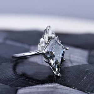 Exquisite 4 Carat Kite Cut Moissanite Engagement Ring A Shimmering Symbol of Love