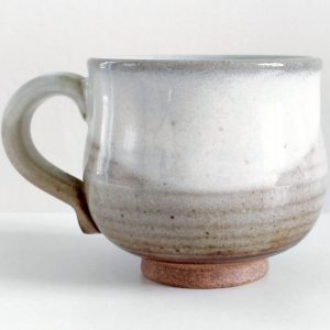 Exquisite 5.1oz Japanese Ceramic Coffee Cup A Symphony of White and Brown