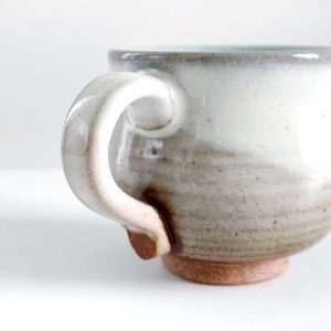 Exquisite 5.1oz Japanese Ceramic Coffee Cup A Symphony of White and Brown