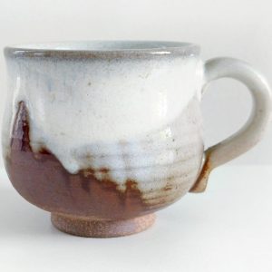Exquisite 5.1oz Japanese Ceramic Coffee Cup A Symphony of White and Brown