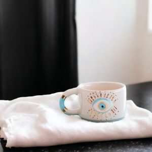 Exquisite Ceramic Mug with Custom Wood Slice Item Box A Timeless Treasure for Coffee and Tea Aficionados