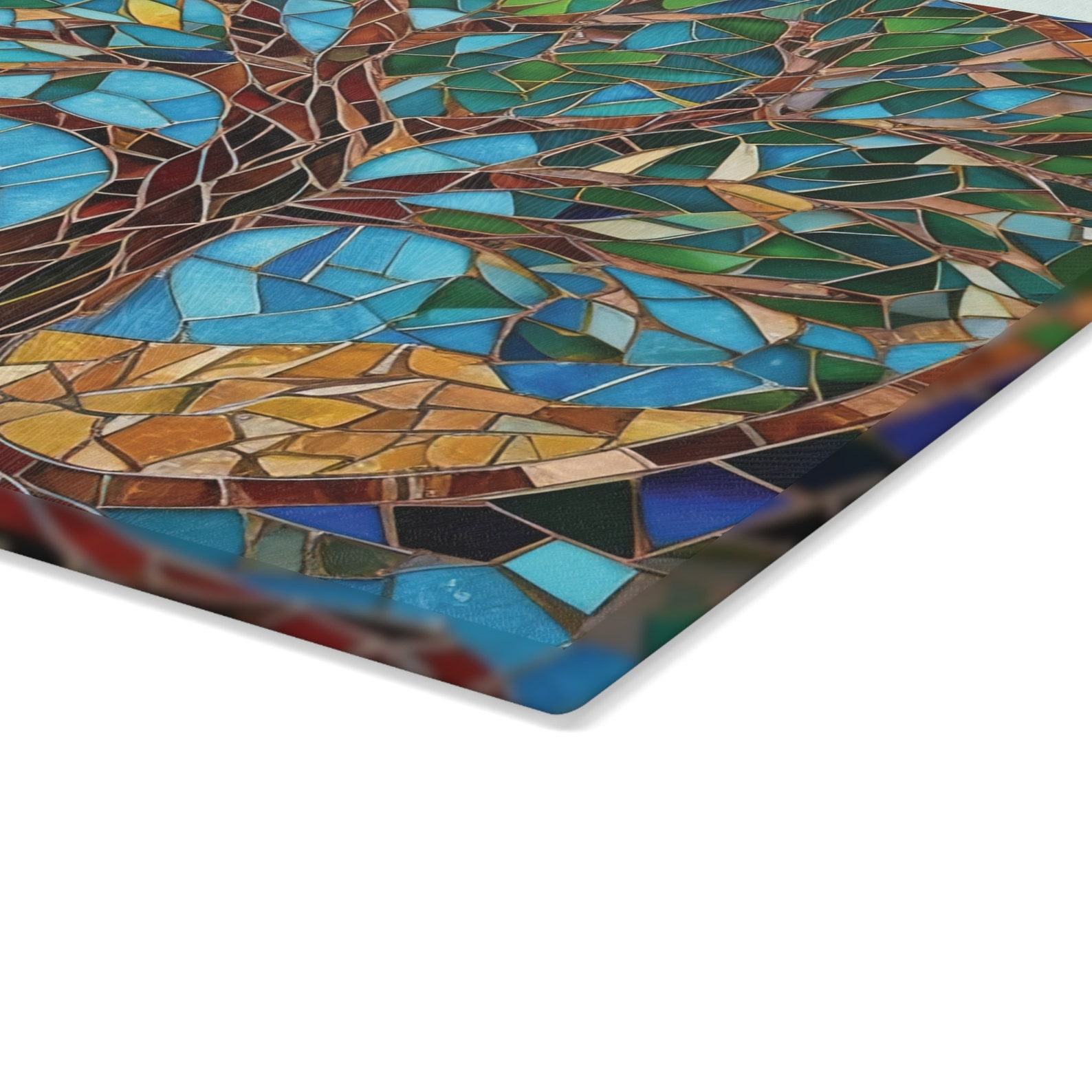 Exquisite Challah Board A Mosaic Masterpiece for Shabbat and Jewish Celebrations