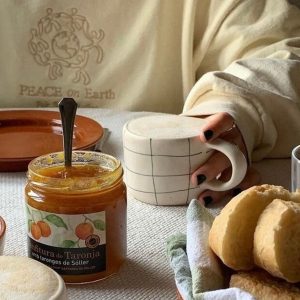 Exquisite Checkered Ceramic Mug A Timeless Treasure for Coffee, Tea, and Matcha Connoisseurs