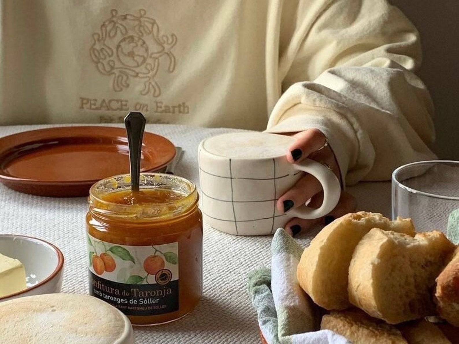 Exquisite Checkered Ceramic Mug A Timeless Treasure for Coffee, Tea, and Matcha Connoisseurs - Image 3