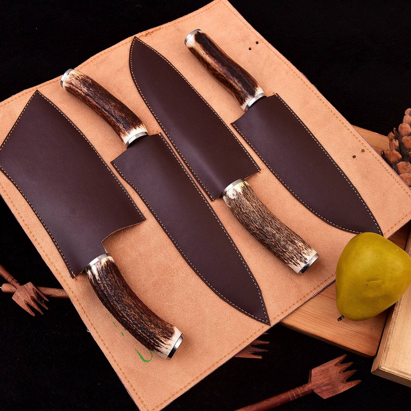 Exquisite Damascus Steel Chef Knife Set Handcrafted Culinary Masterpieces for Unforgettable Occasions