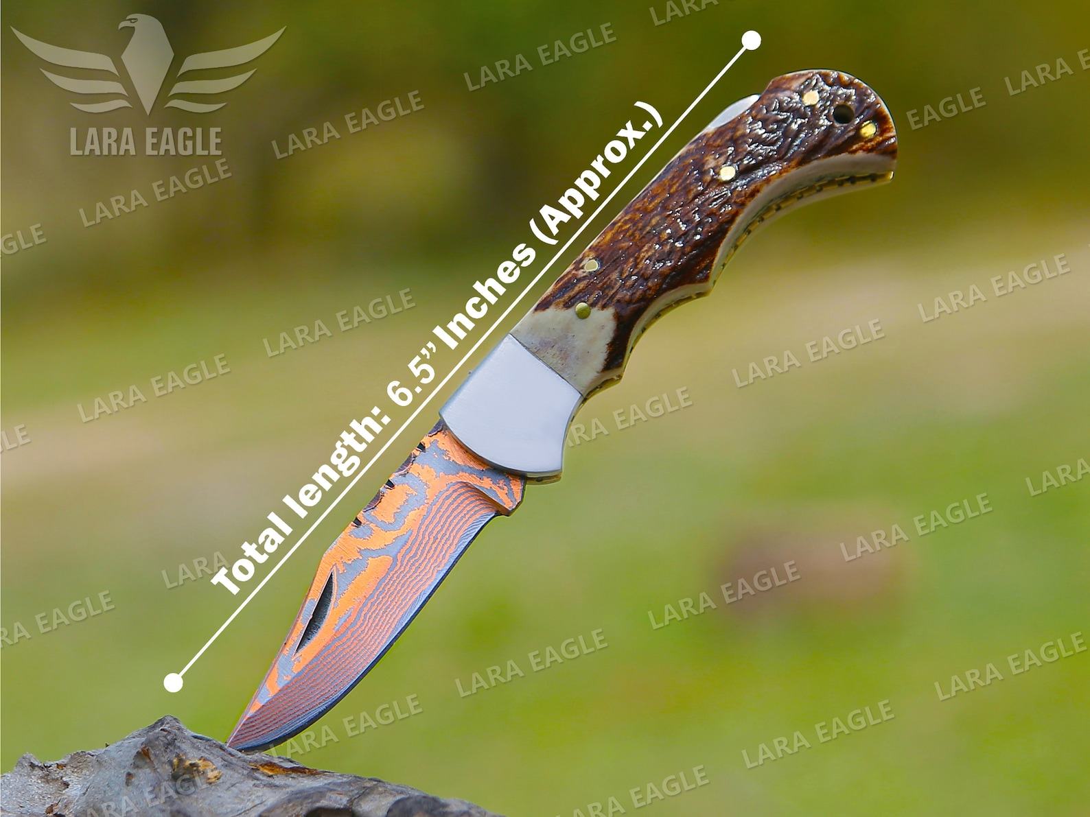 Exquisite Damascus Steel Pocket Knife A Timeless Item for Special Occasions - Image 5