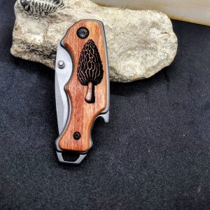 Exquisite Engraved Morel Mushroom Folding Knife A Timeless Item for Nature Enthusiasts