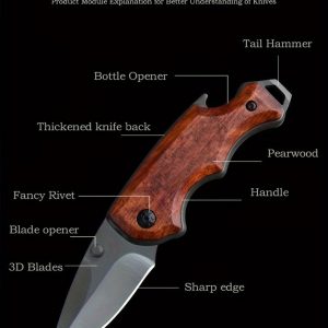 Exquisite Engraved Morel Mushroom Folding Knife A Timeless Item for Nature Enthusiasts