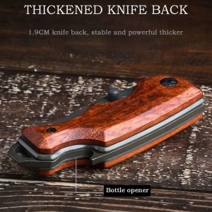 Exquisite Engraved Morel Mushroom Folding Knife A Timeless Item for Nature Enthusiasts