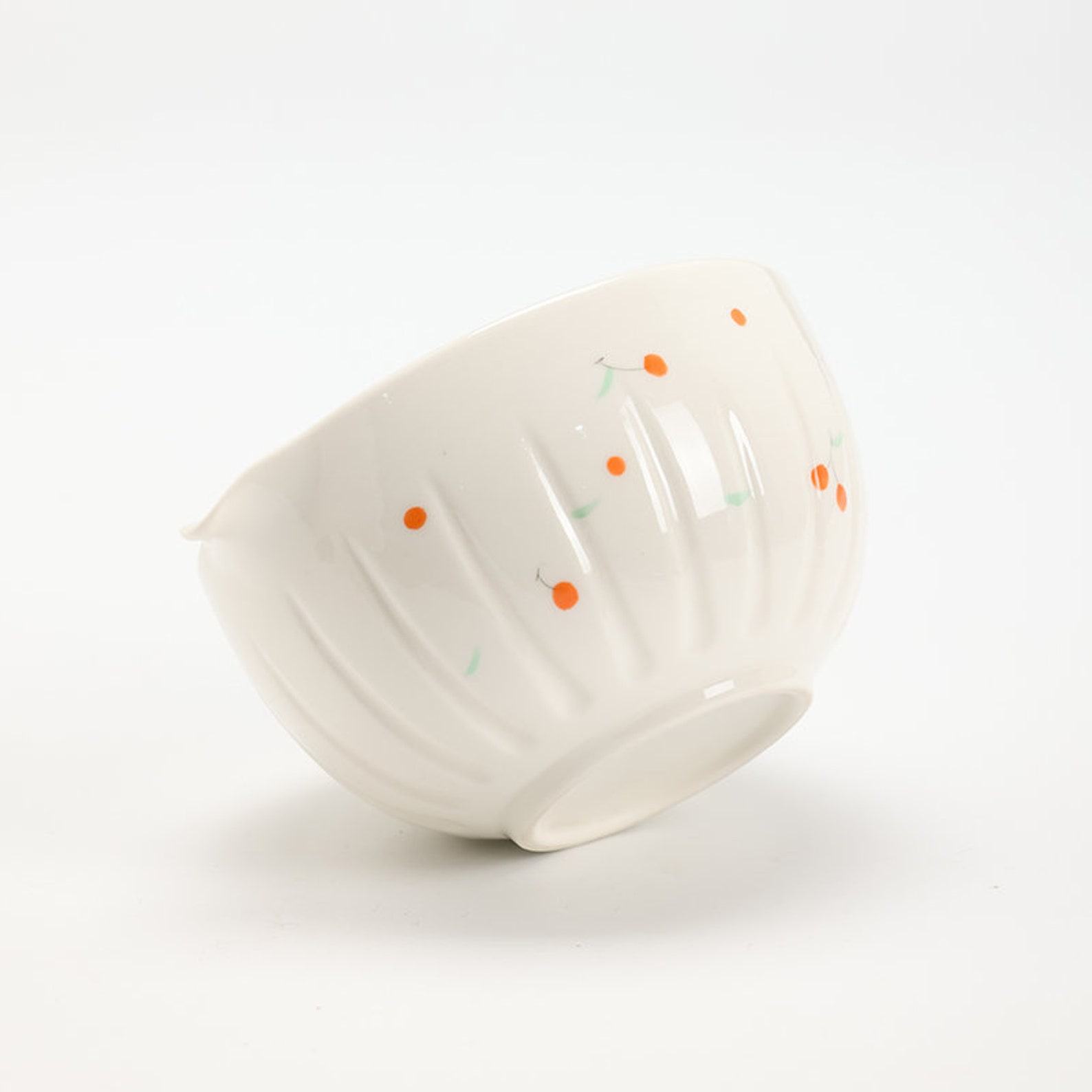 Exquisite Hand-Painted Cherry Ceramic Matcha Bowl Set A Journey into Tranquility