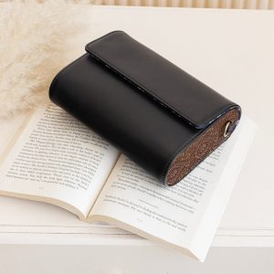 Exquisite Handcrafted Black Leather Sling Bag A Timeless Item for Her