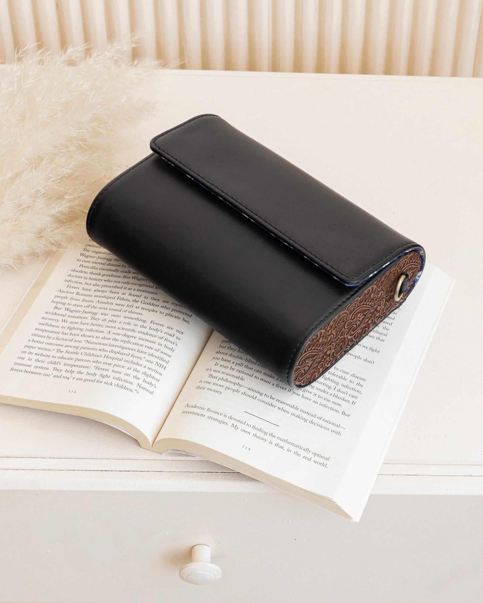 Exquisite Handcrafted Black Leather Sling Bag A Timeless Item for Her - Image 6