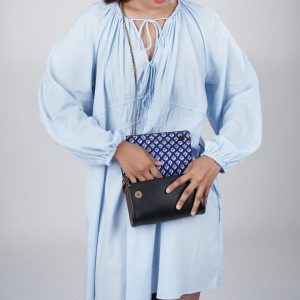 Exquisite Handcrafted Black Leather Sling Bag A Timeless Item for Her