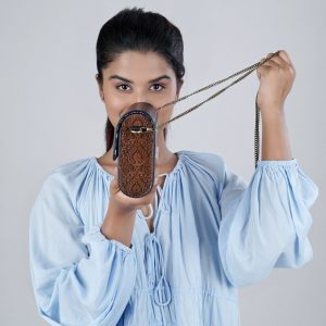 Exquisite Handcrafted Black Leather Sling Bag A Timeless Item for Her