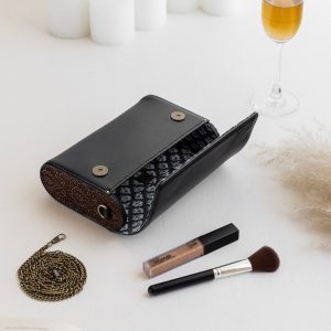 Exquisite Handcrafted Black Leather Sling Bag A Timeless Item for Her