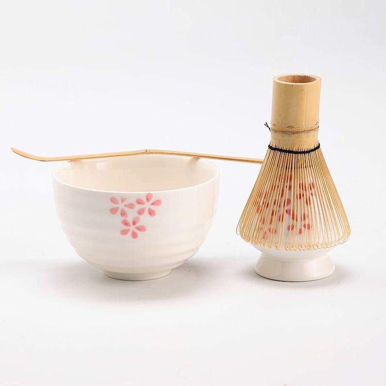 Exquisite Handcrafted Sakura Matcha Bowl Set Serenity in Every Sip