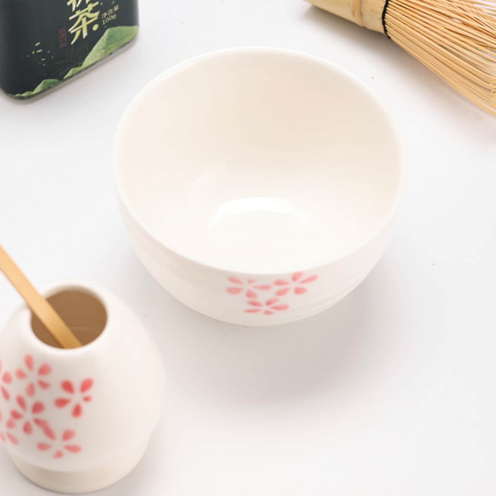 Exquisite Handcrafted Sakura Matcha Bowl Set Serenity in Every Sip