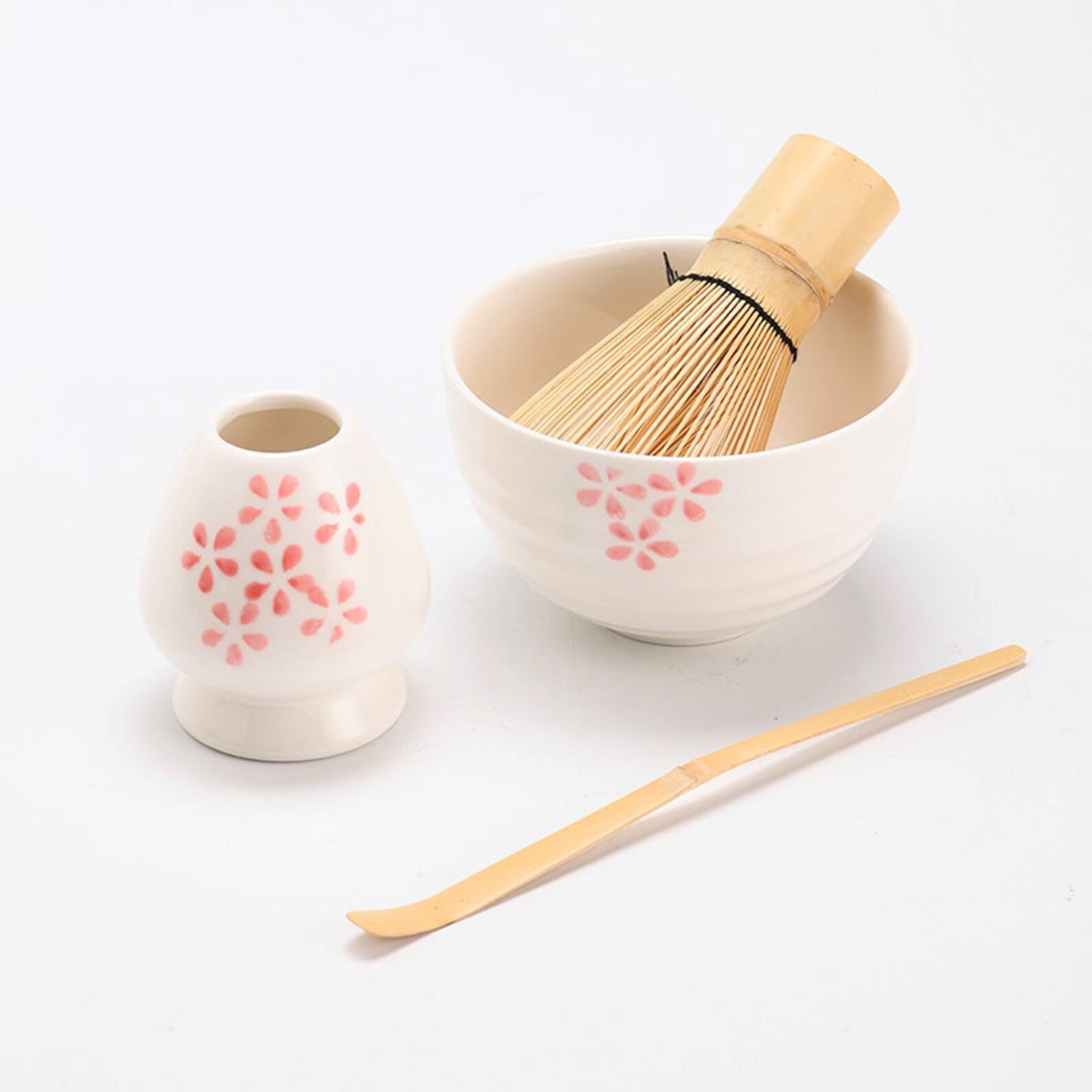 Exquisite Handcrafted Sakura Matcha Bowl Set Serenity in Every Sip