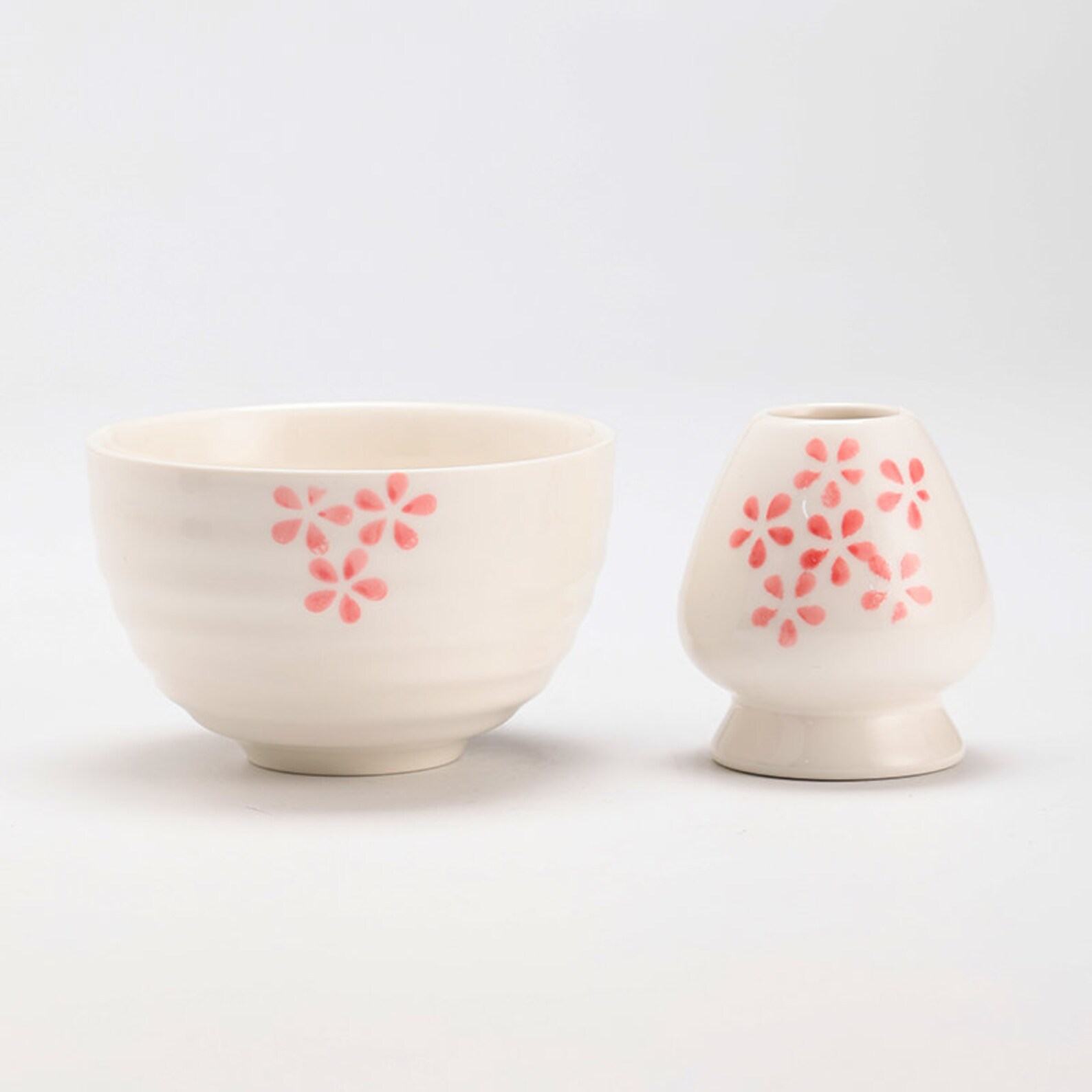 Exquisite Handcrafted Sakura Matcha Bowl Set Serenity in Every Sip