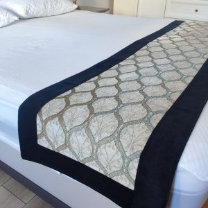 Exquisite Handmade Bed Runner Adorn Your Bedroom with Modern Beige Elegance