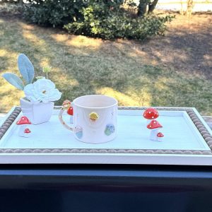 Exquisite Handmade Ceramic Mug with Custom Wood Slice Item Box A Timeless Treasure for Special Occasions