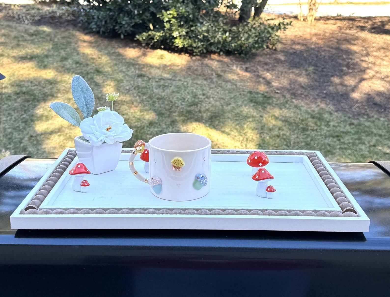 Exquisite Handmade Ceramic Mug with Custom Wood Slice Item Box A Timeless Treasure for Special Occasions - Image 6