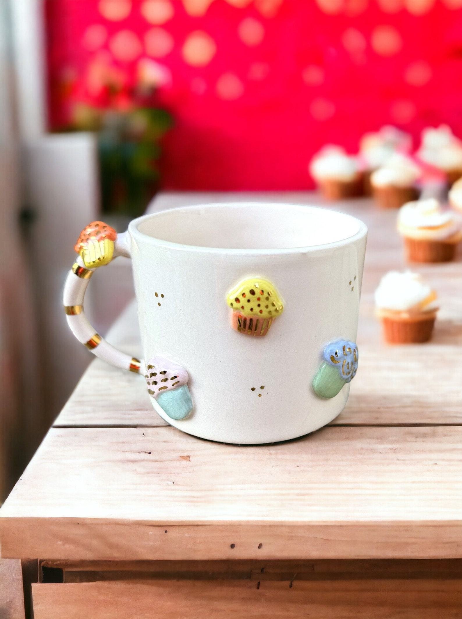 Exquisite Handmade Ceramic Mug with Custom Wood Slice Item Box A Timeless Treasure for Special Occasions - Image 2