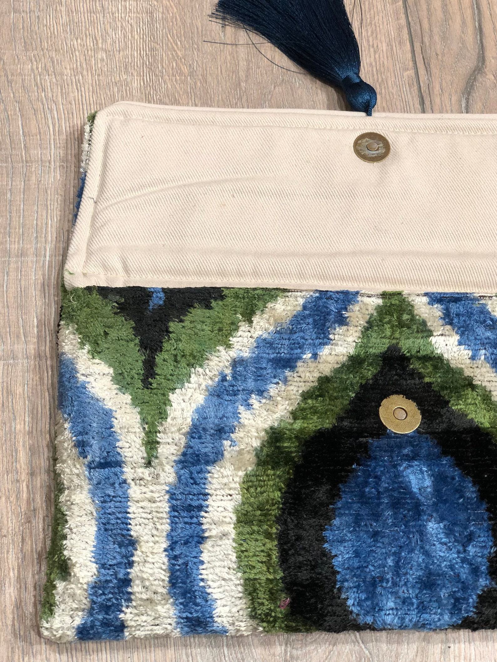 Exquisite Ikat Clutch Collection Velvet, Silk, and Evening Elegance - Image 2