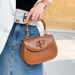 Exquisite Leather Bamboo Joint Handbag A Timeless Accessory for Every Occasion