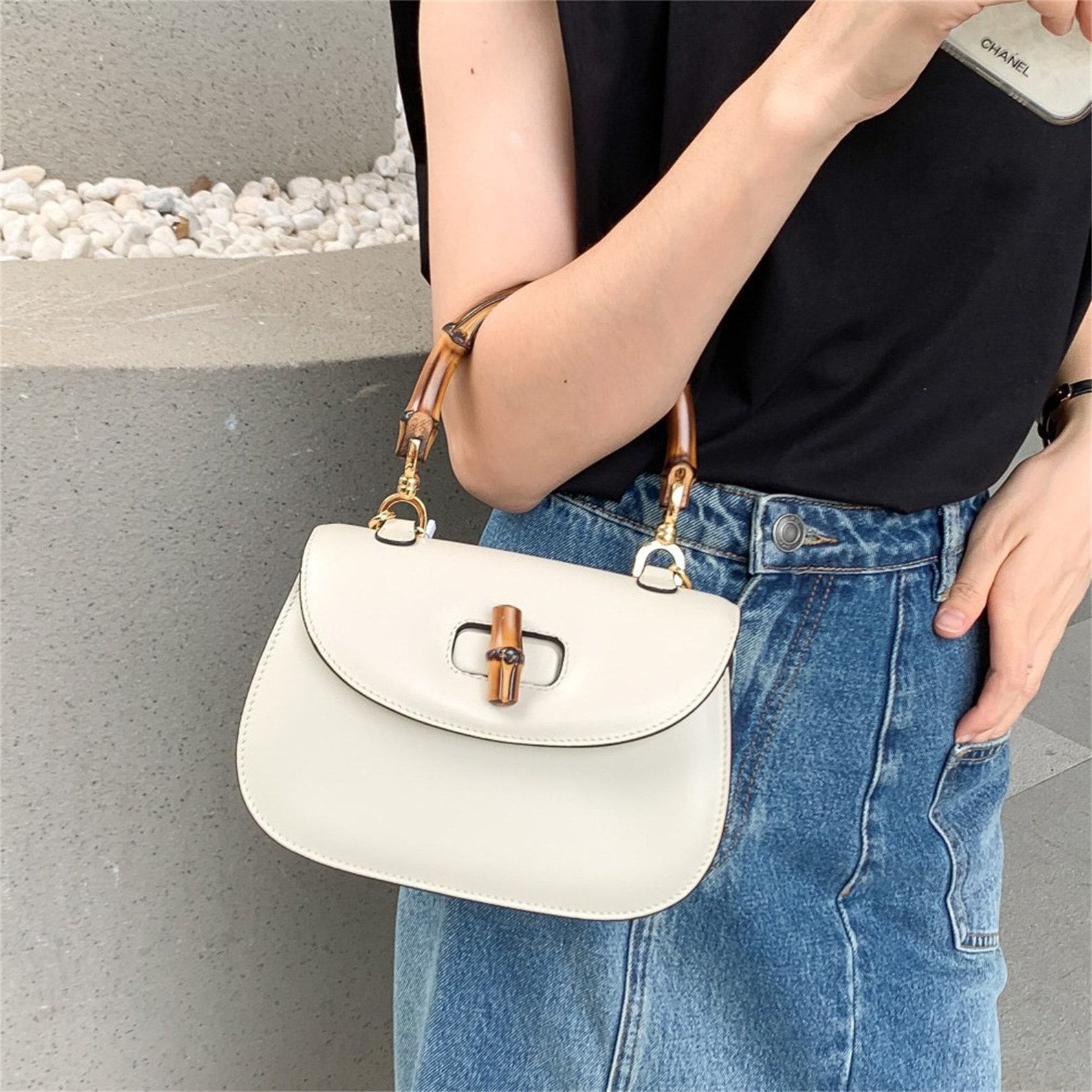 Exquisite Leather Bamboo Joint Handbag A Timeless Accessory for Every Occasion