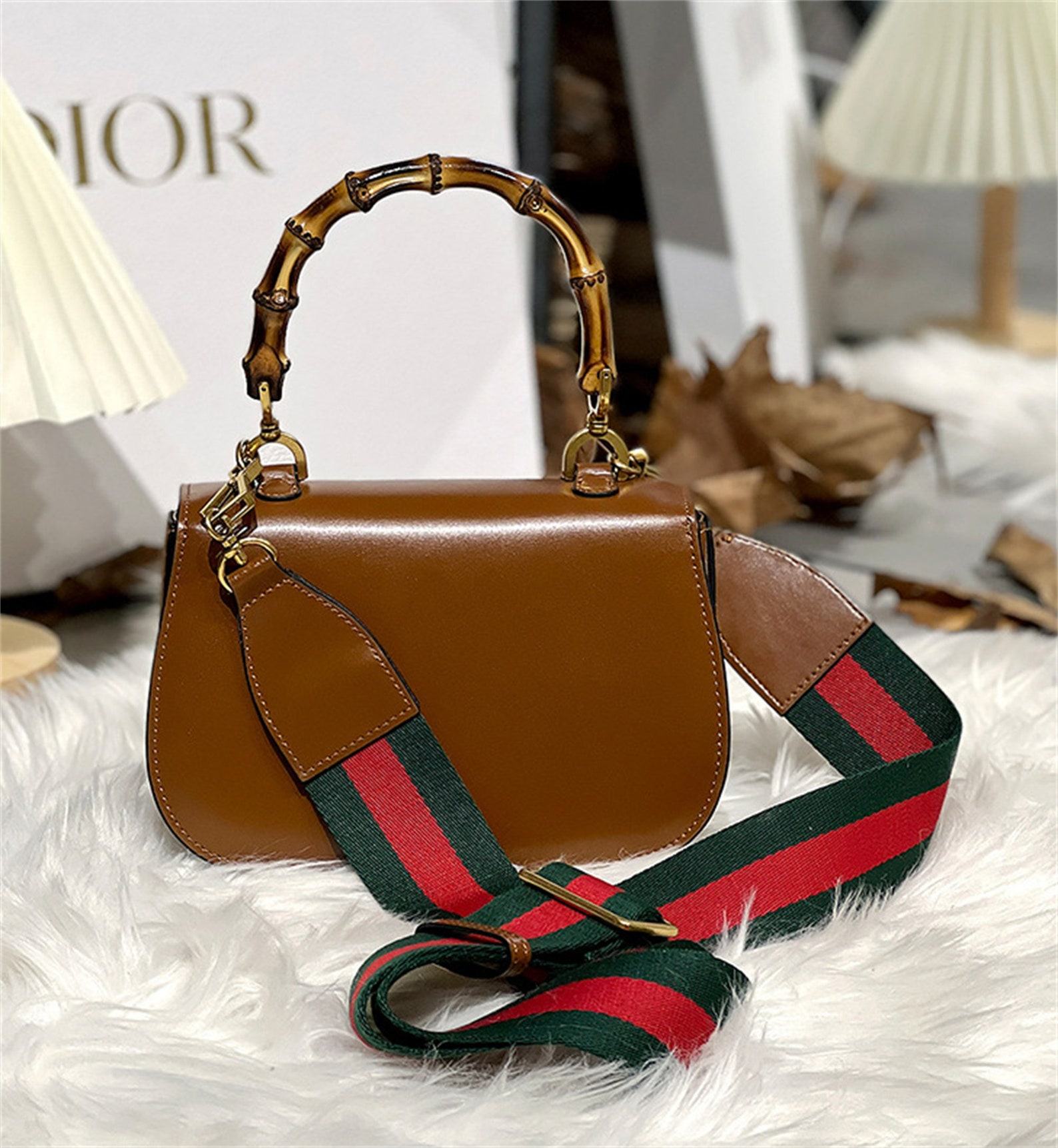 Exquisite Leather Bamboo Joint Handbag A Timeless Accessory for Every Occasion - Image 6