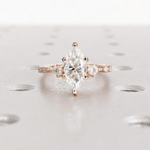Exquisite Marquise Moissanite Engagement Ring A Timeless Symbol of Love