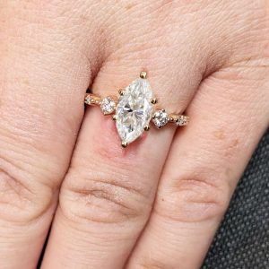 Exquisite Marquise Moissanite Engagement Ring A Timeless Symbol of Love