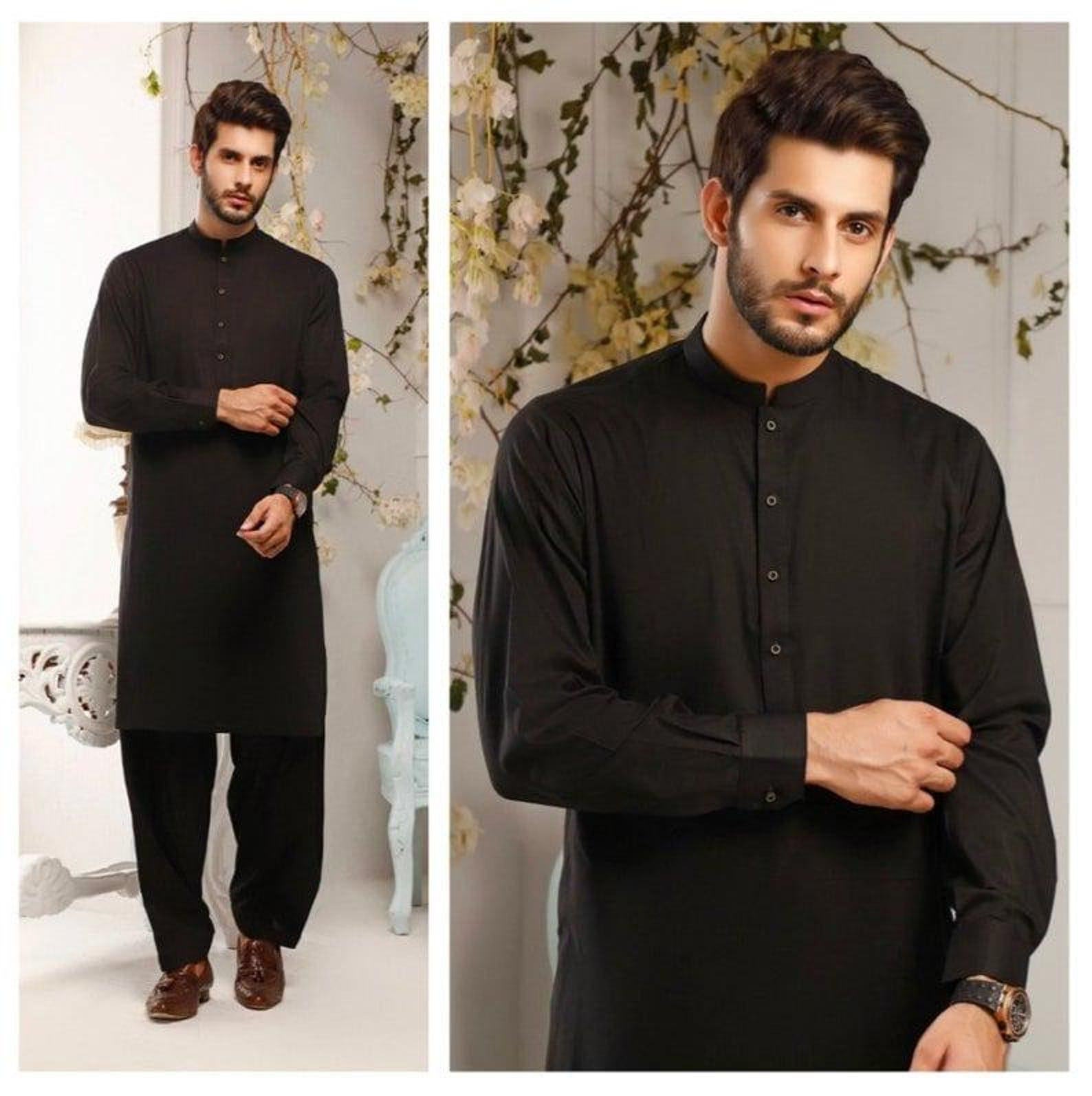 Exquisite Men’s Kurta Shalwar Suit Handmade Elegance for Special Occasions