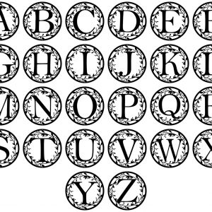 Exquisite Metal Circle Monogram with Vines A Timeless Symbol of Love and Unity