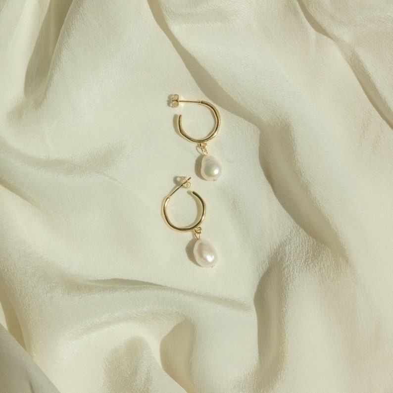 Exquisite Pearl Hoops A Timeless Treasure for Bridesmaids and Beyond