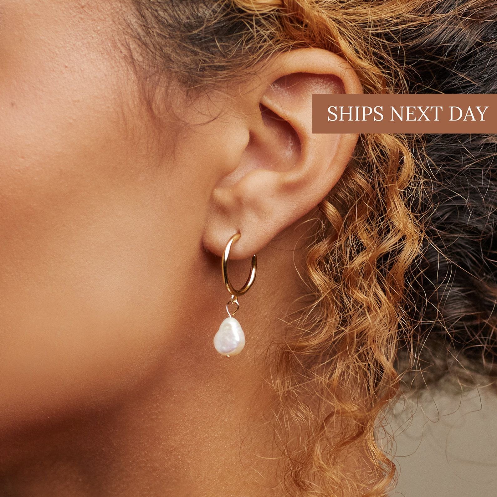 Exquisite Pearl Hoops A Timeless Treasure for Bridesmaids and Beyond