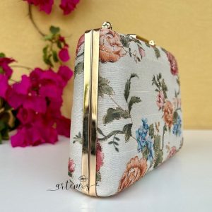 Exquisite Vintage Floral Ethnic Box Bag A Timeless Accessory for Special Occasions