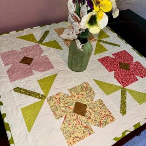 Exquisitely Crafted Floral Garden Quilted Table Topper A Touch of Nature for Your Home