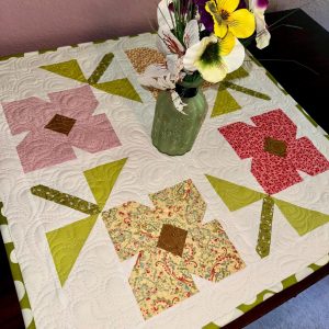 Exquisitely Crafted Floral Garden Quilted Table Topper A Touch of Nature for Your Home