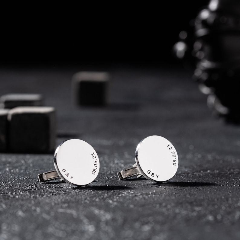 Exquisitely Engraved 925K Silver Cufflinks A Timeless Accessory for the Modern Gentleman
