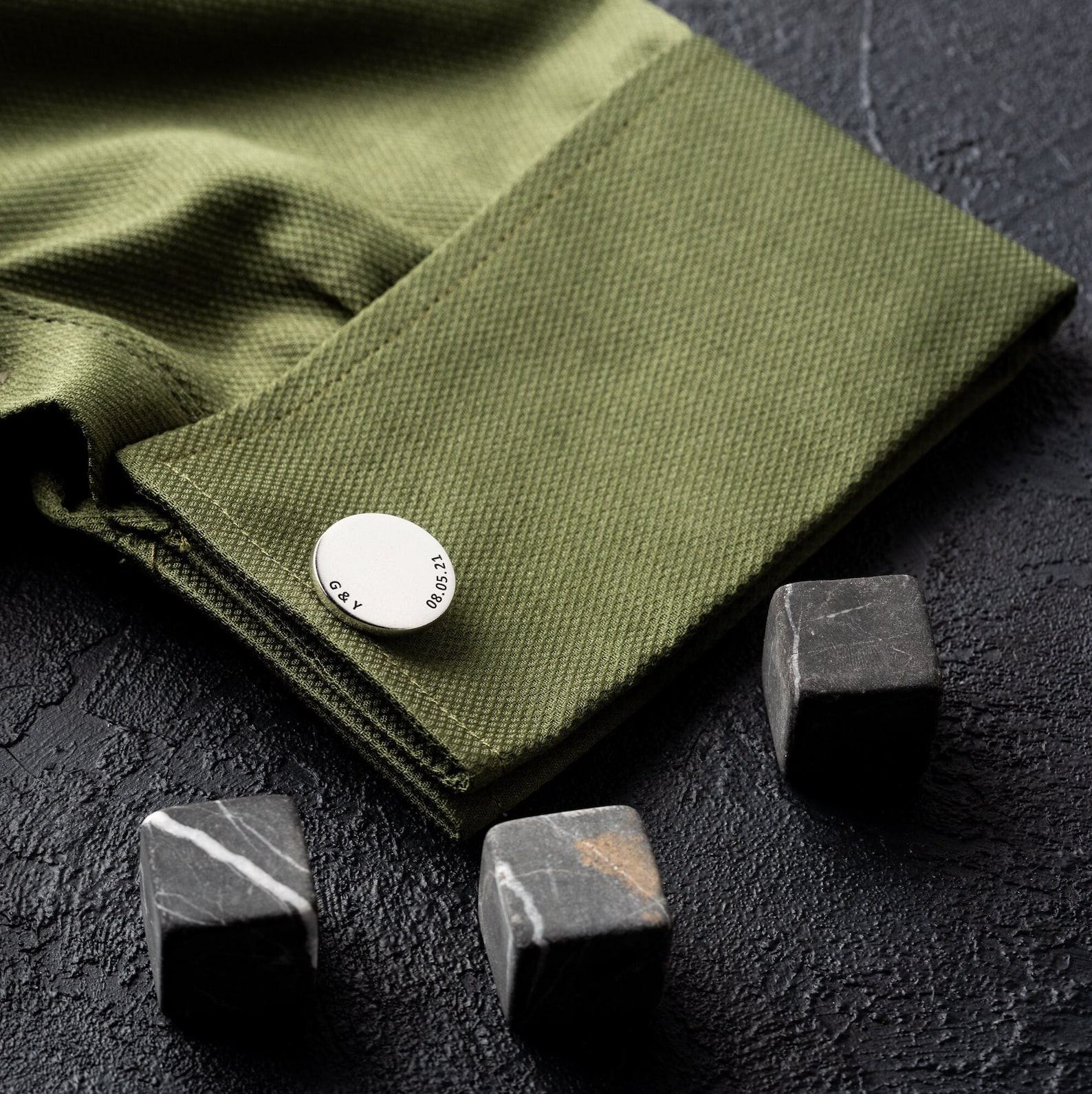 Exquisitely Engraved 925K Silver Cufflinks A Timeless Accessory for the Modern Gentleman