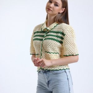 Exquisitely Handcrafted Crochet Shirt A Timeless Summer Staple