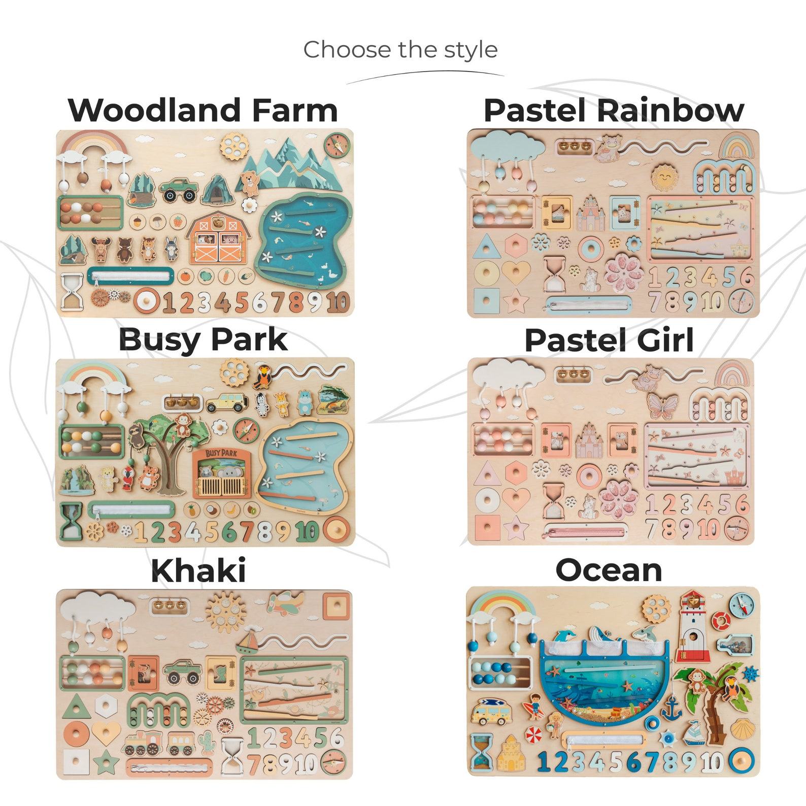 Extra Large Wooden Busy Board – Montessori Sensory Toy for Toddlers – Educational Activity Center – Present Idea