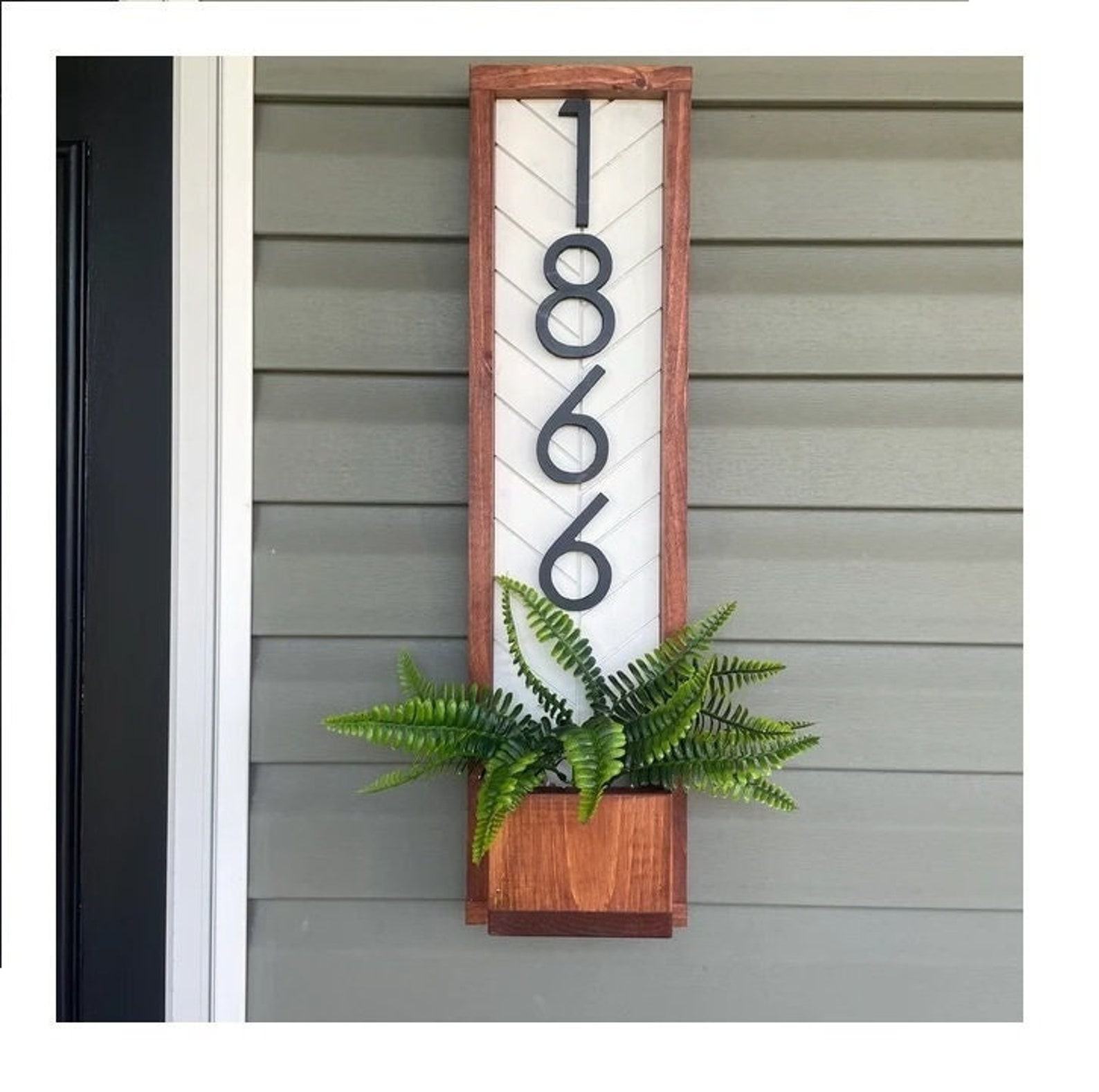 Fairview Vertical Address Sign Planter Personalize Your Home with Style and Functionality - Image 3