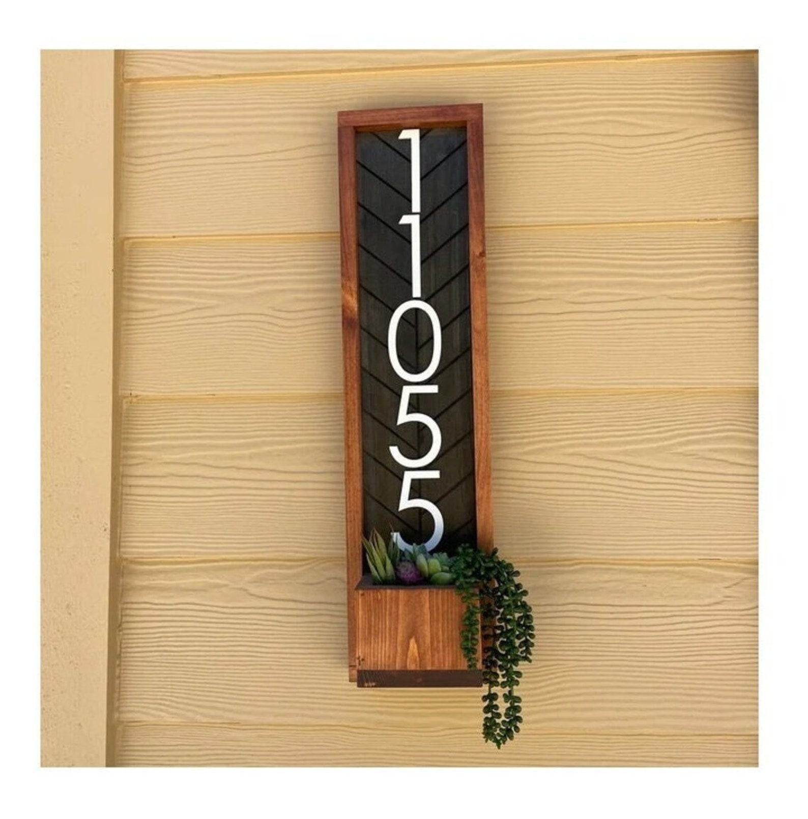 Fairview Vertical Address Sign Planter Personalize Your Home with Style and Functionality - Image 4