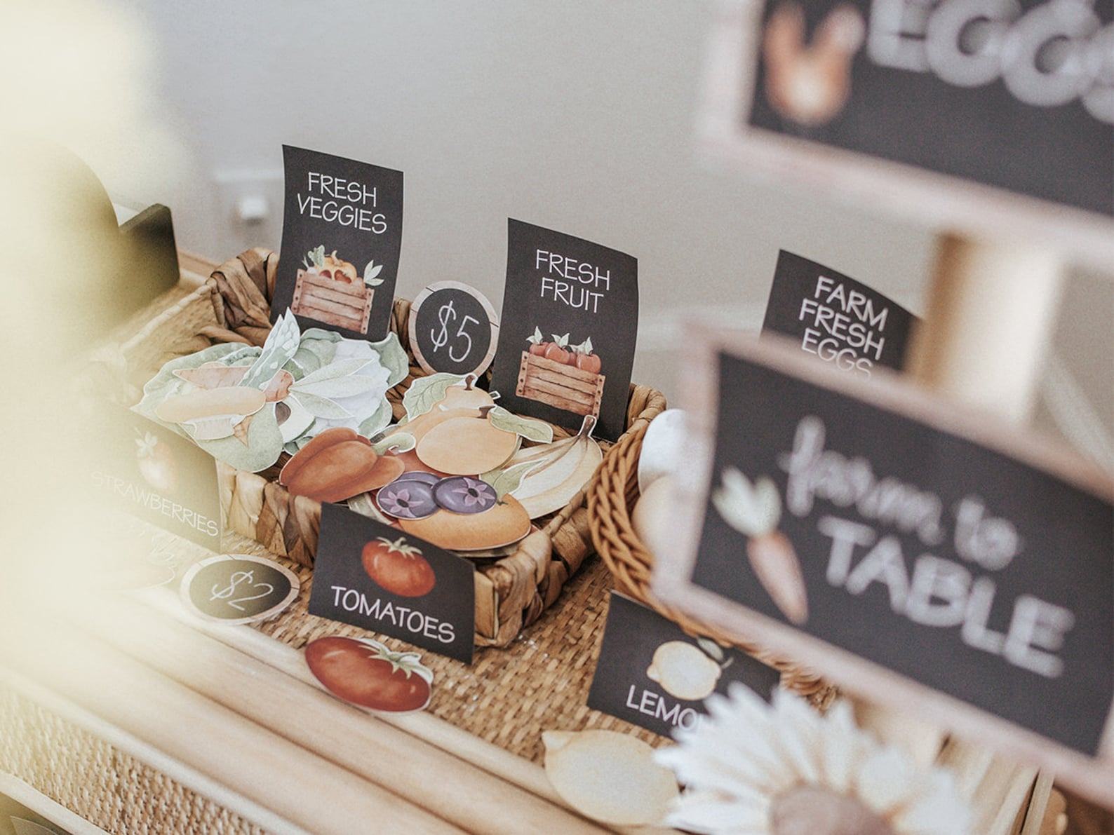 Farmers Market Dramatic Play Set Cultivate Imaginative Play and Market Adventures - Image 5