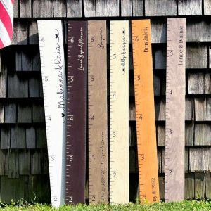 Farmhouse Boho Wooden Growth Chart Track Your Family’s Journey with Rustic Charm