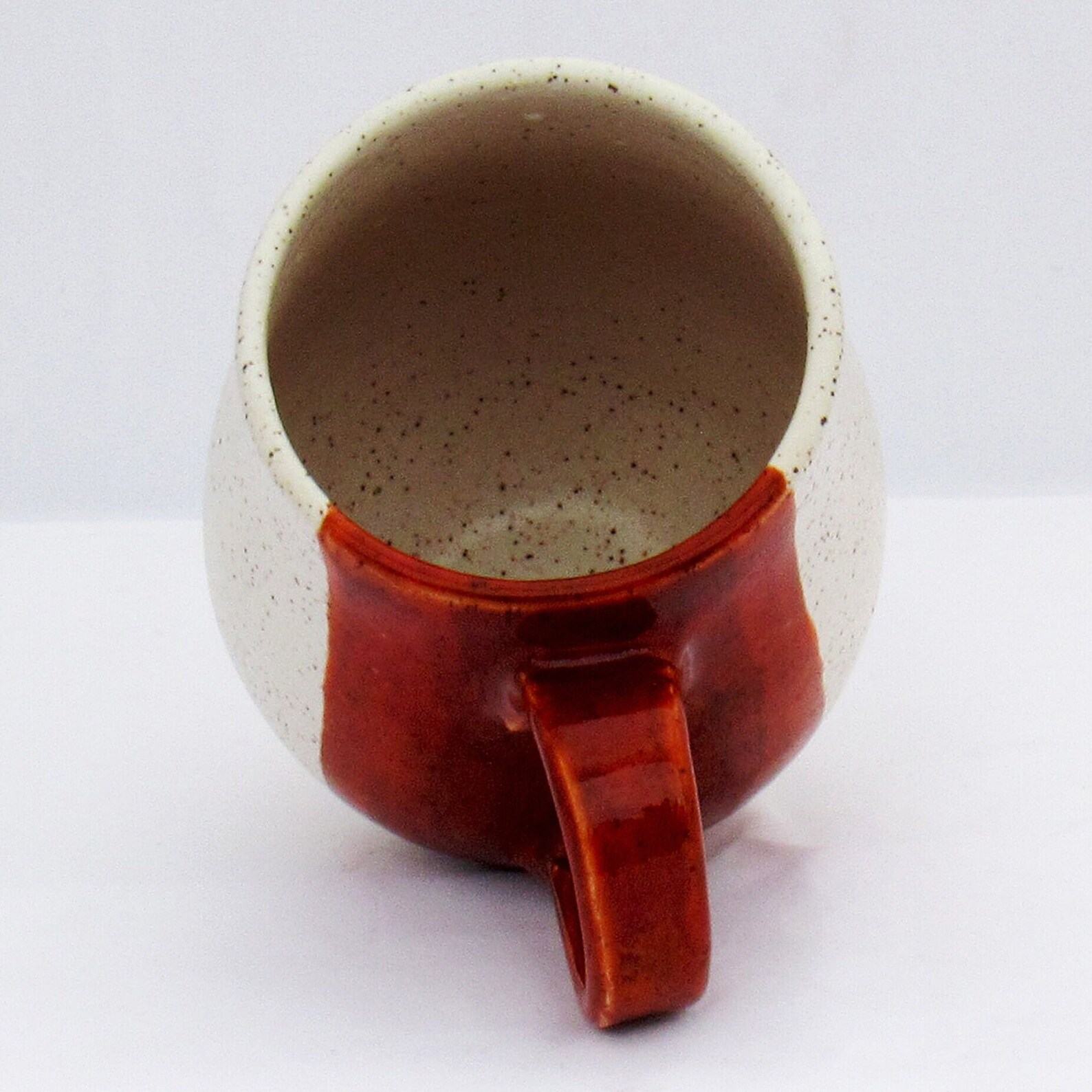 Feathers of Grace Handcrafted Ceramic Mug for an Elegant Touch