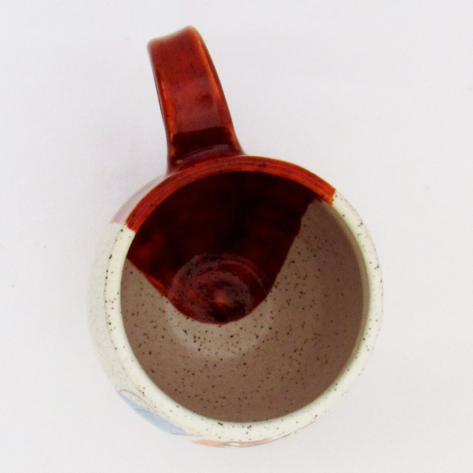 Feathers of Grace Handcrafted Ceramic Mug for an Elegant Touch